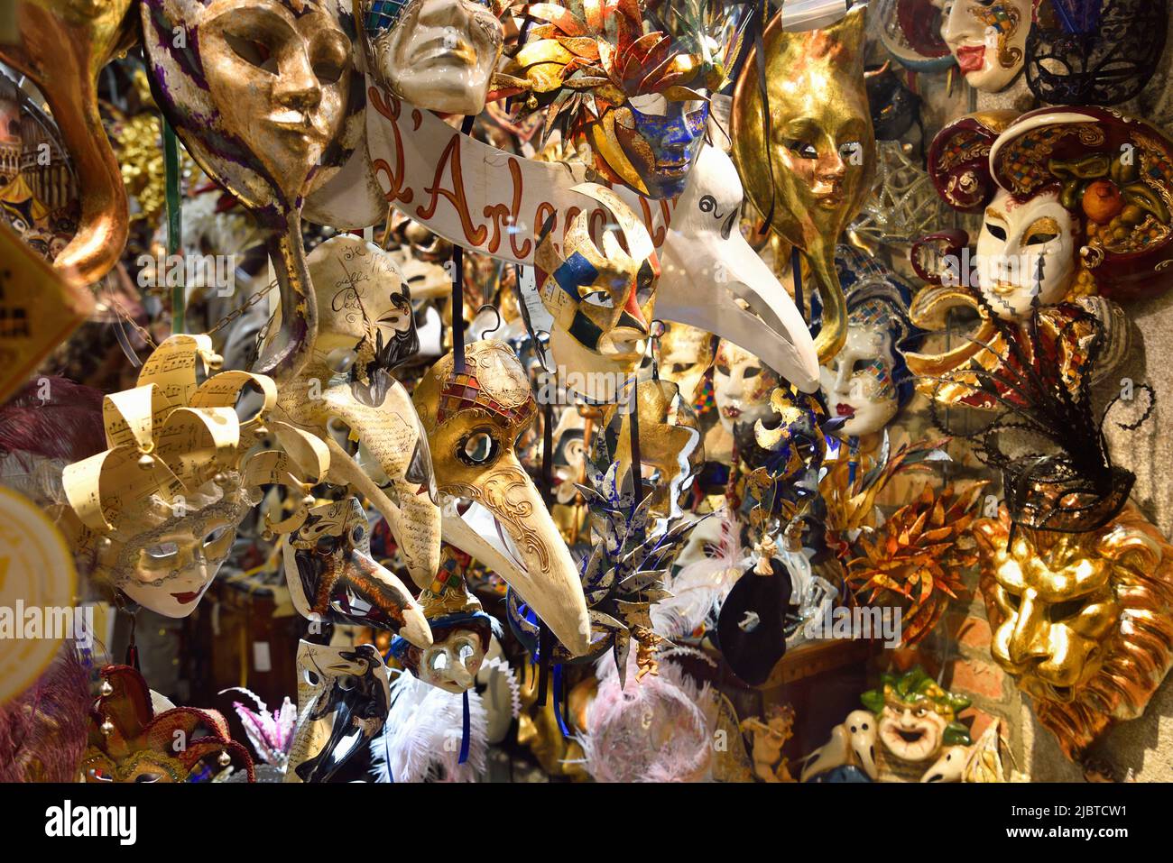 Italia, Veneto, Venezia, patrimonio dell'umanità dell'UNESCO, Mask shop Foto Stock