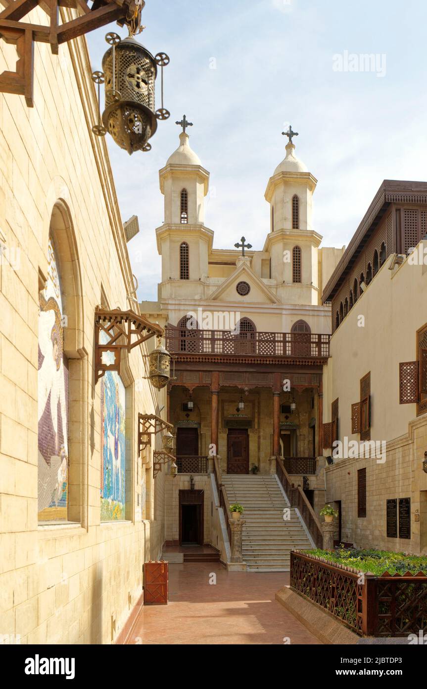 Egitto, Cairo, Cairo antico, distretto copto, chuch di Hanging o chiesa di Maria vergine (El Moallaqah) Foto Stock