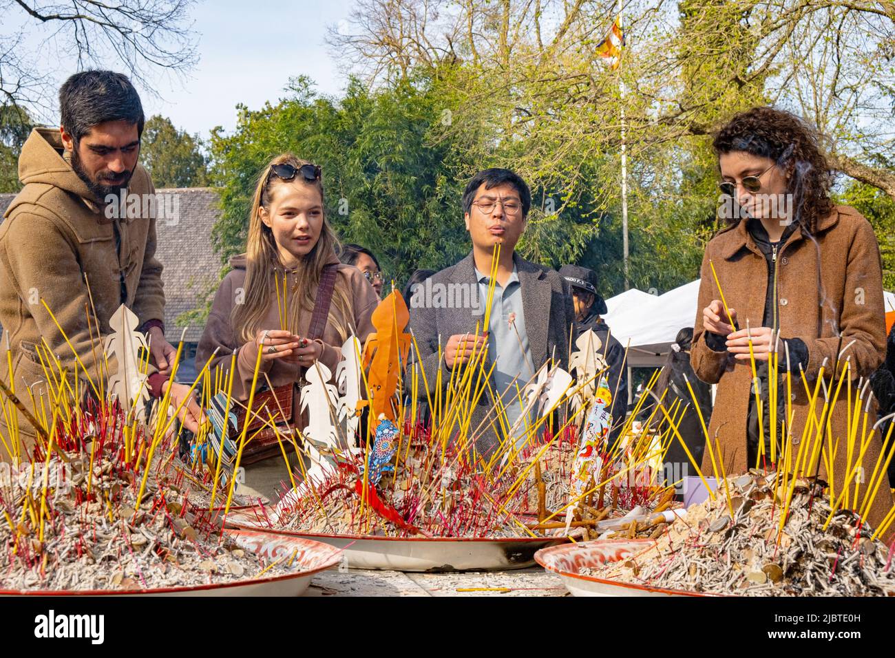 Francia, Parigi, Bois de Vincennes, celebrazione cambogiana di Capodanno alla Grande Pagoda Foto Stock
