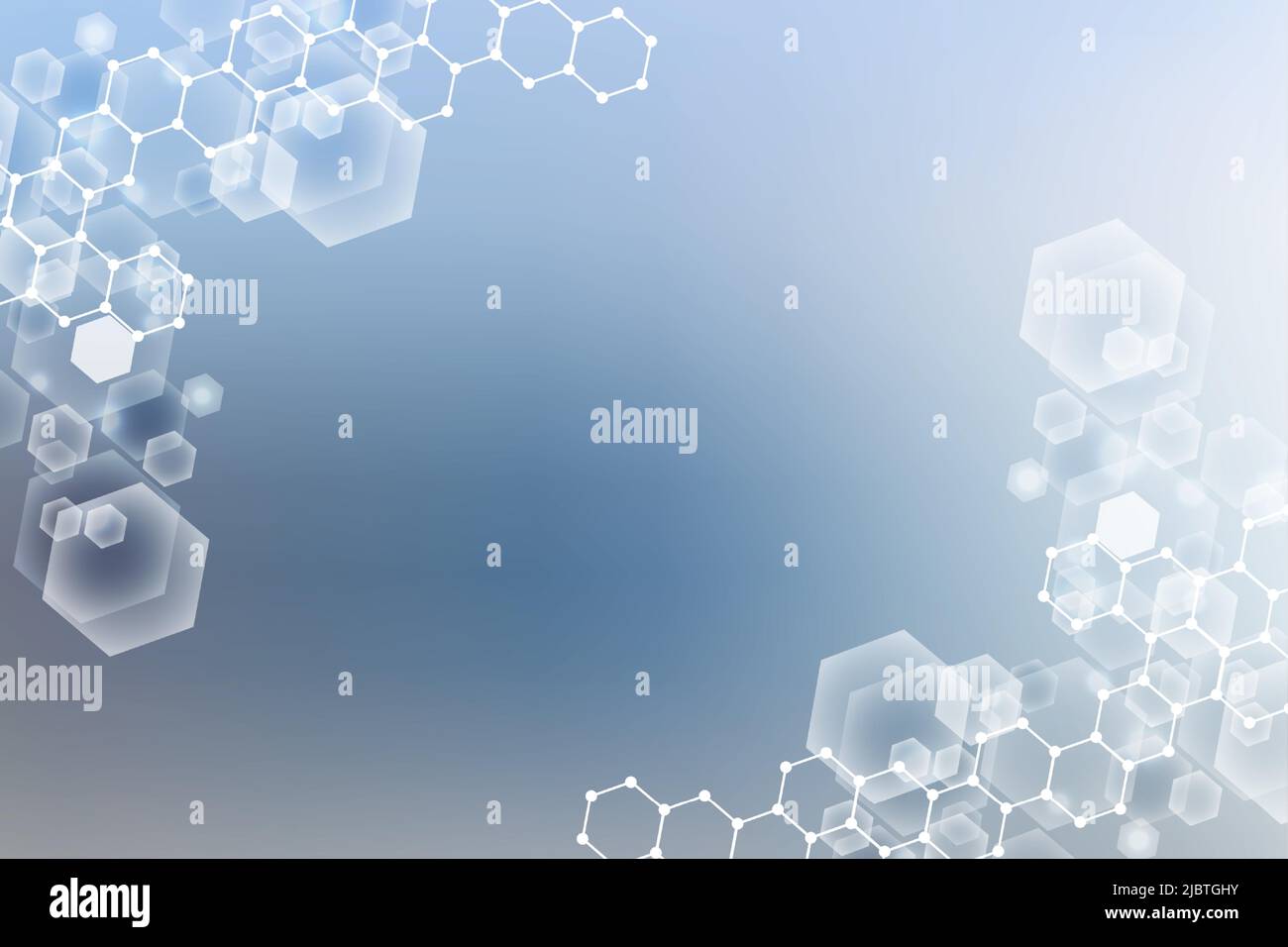 Esagonale sfondo astratto. Grande per la visualizzazione di dati. Rete globale di connessione. Medical, tecnologia, scienza dello sfondo. Illustrazione Vettoriale. Illustrazione Vettoriale