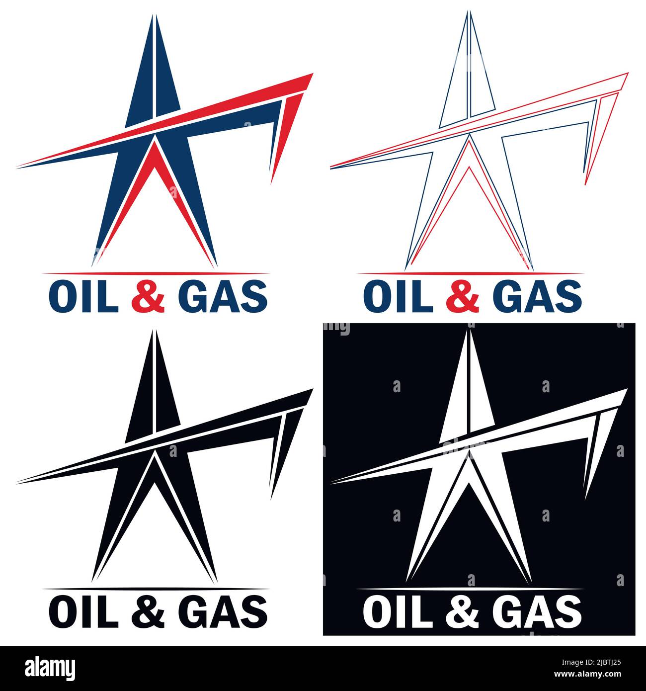 Emblem petrolio carro per l'industria di produzione di petrolio e gas. Design vettoriale a linea piatta. Illustrazione Vettoriale