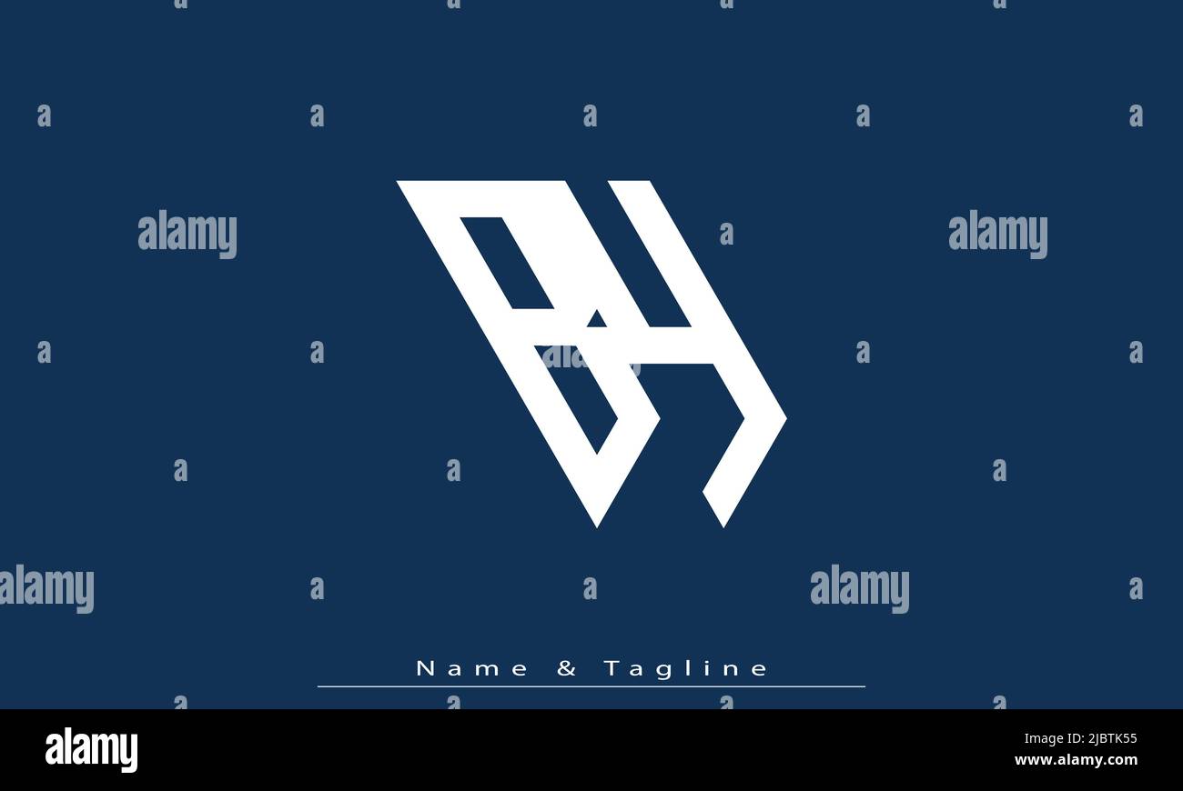 Lettere alfabetiche iniziali logo monogramma DA, YB Illustrazione Vettoriale