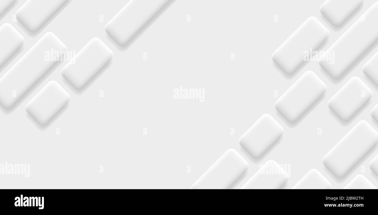 Sfondo bianco astratto con struttura di mattoni a volume. Illustrazione vettoriale Illustrazione Vettoriale