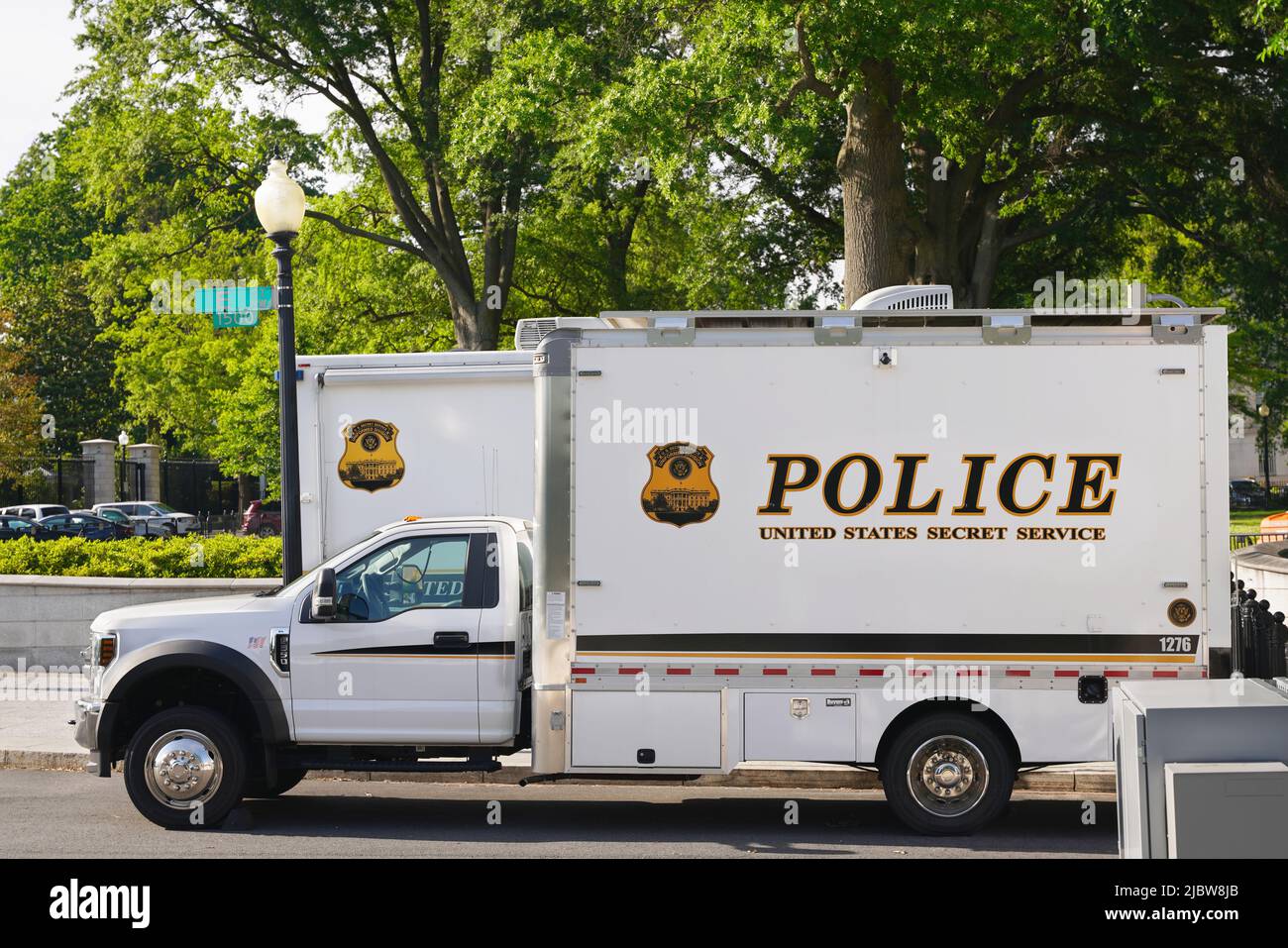 Servizio segreto degli Stati Uniti. Veicolo di polizia della Divisione in uniforme a Washington, D.C., USA. Foto Stock