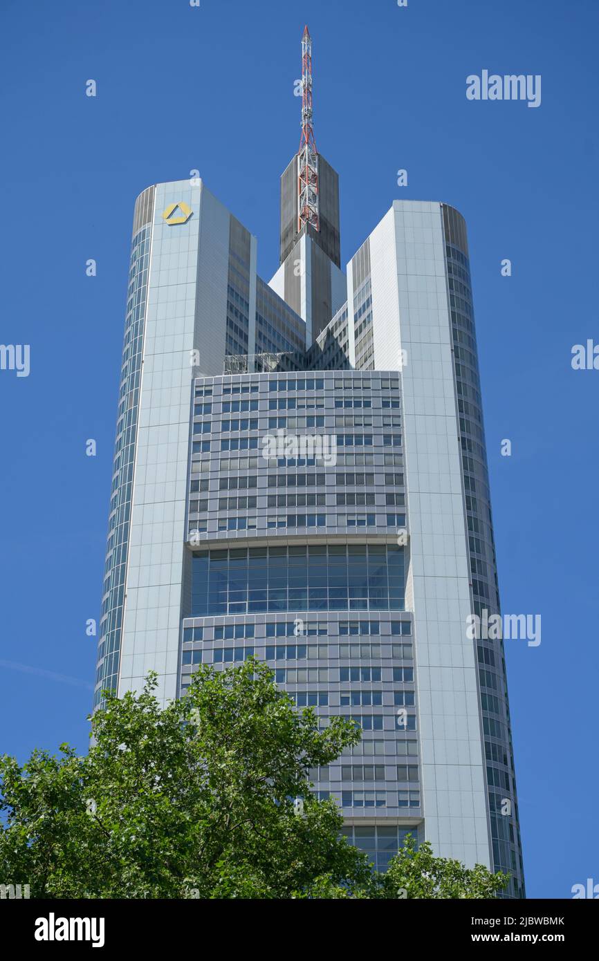 Commerzbank Hochhaus, Zentrale, Kaiserplatz, Francoforte sul meno, Hessen, Germania Foto Stock