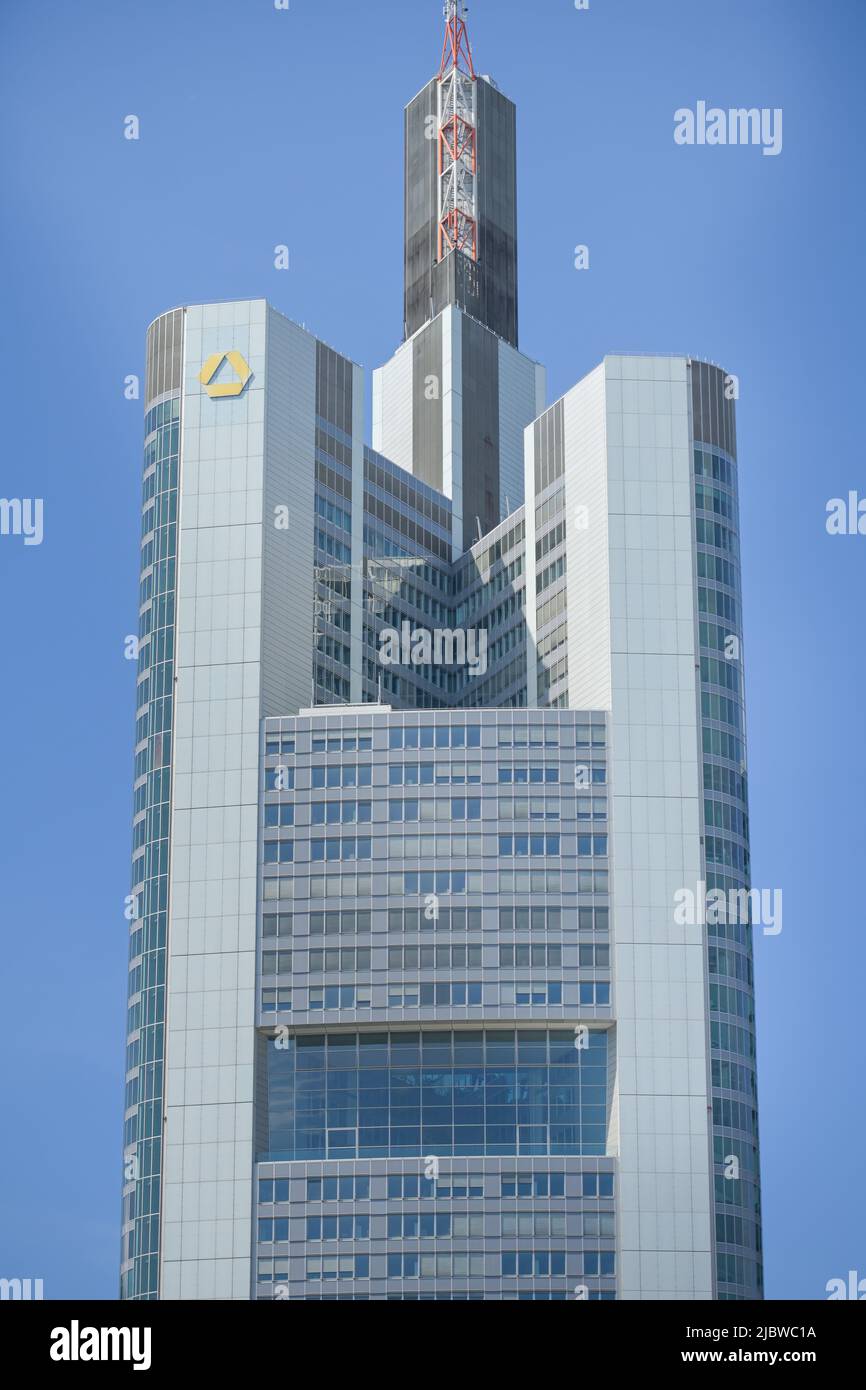 Commerzbank Hochhaus, Zentrale, Kaiserplatz, Francoforte sul meno, Hessen, Germania Foto Stock