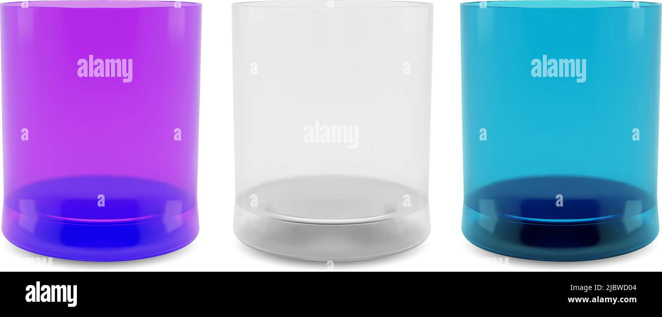 Set di occhiali colorati realistici. Immagine vettoriale. Illustrazione Vettoriale