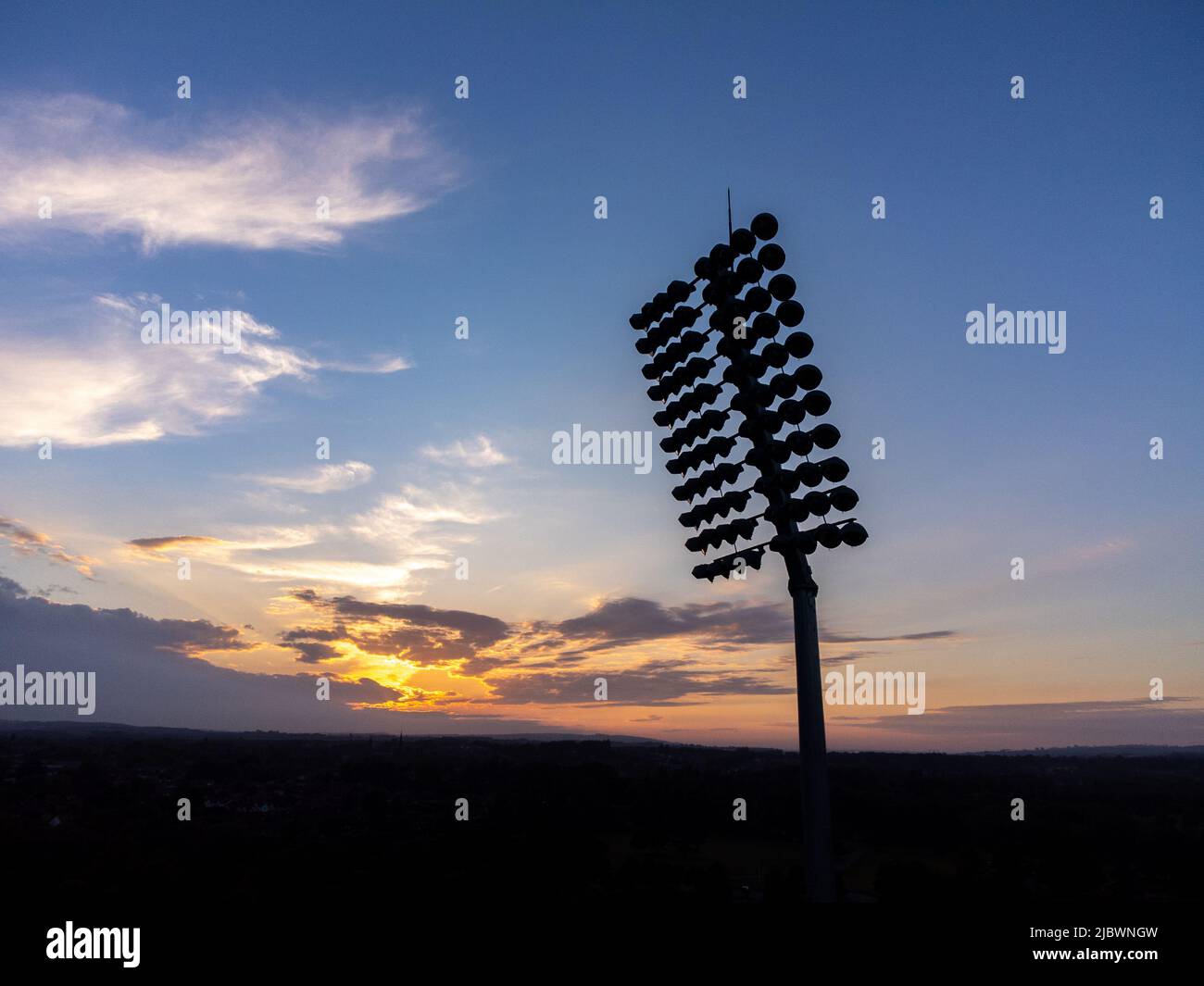 Il Riverside Ground, noto per motivi di sponsorizzazione come il Seat Unique Riverside, è una sede di cricket a Chester-le-Street, nella contea di Durham, Inghilterra. Foto Stock