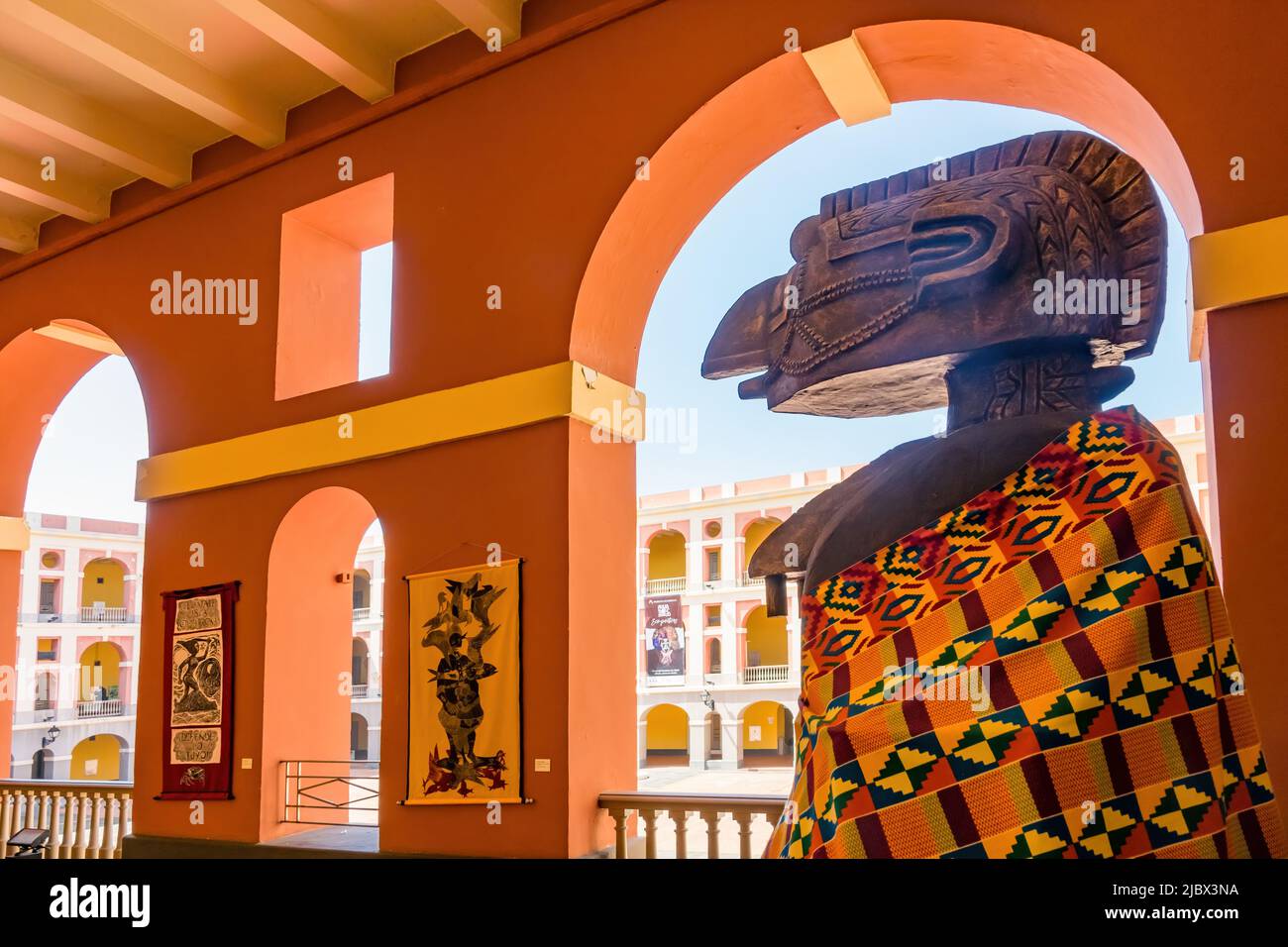 Museo de las Americas ospitato a Cuartel de Ballajá a San Juan, Porto Rico in una giornata di sole. Foto Stock
