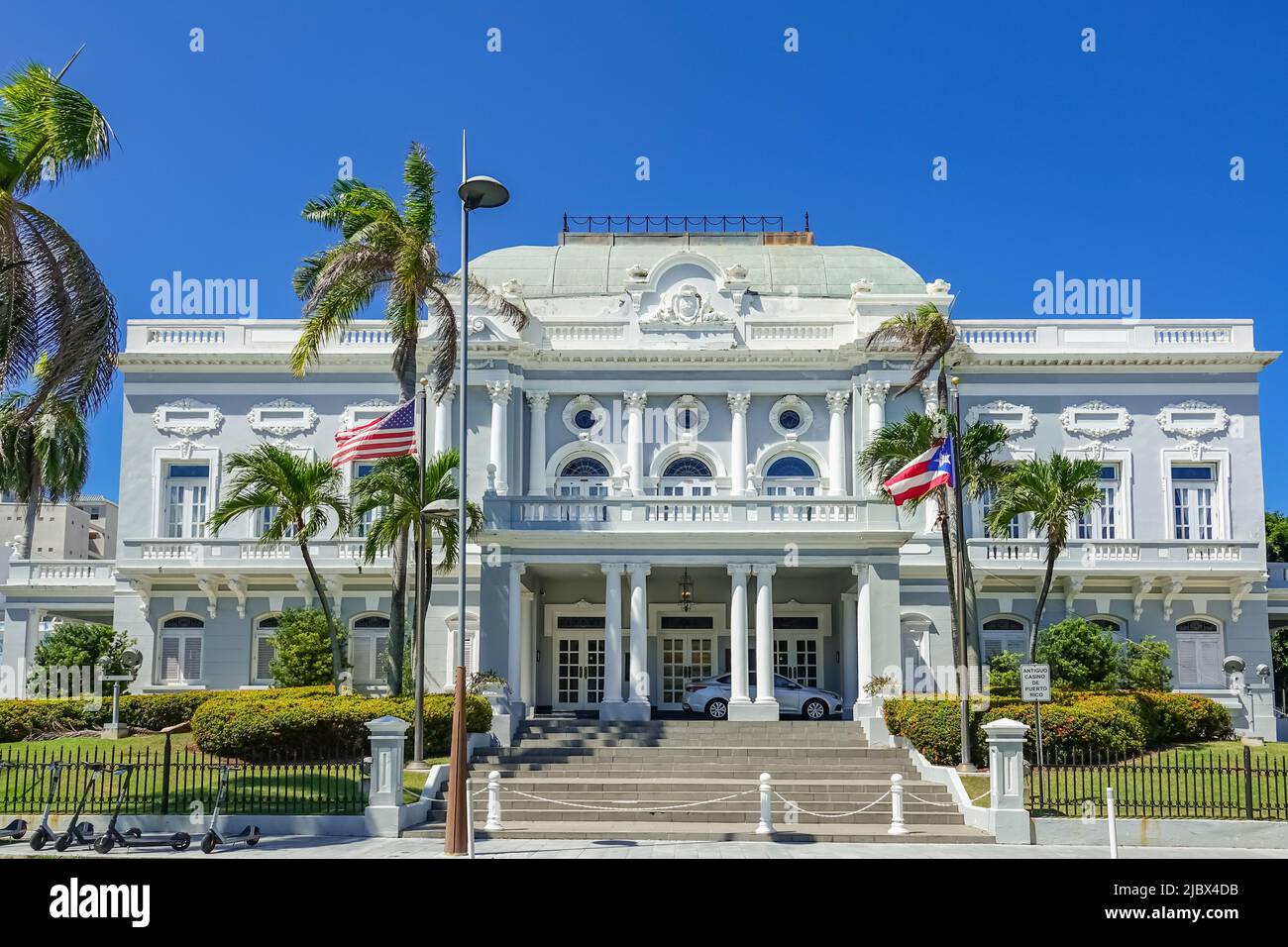 Il Beaux Arts stile Antiguo Casino de Puerto Rico edificio a San Juan, Porto Rico. Foto Stock