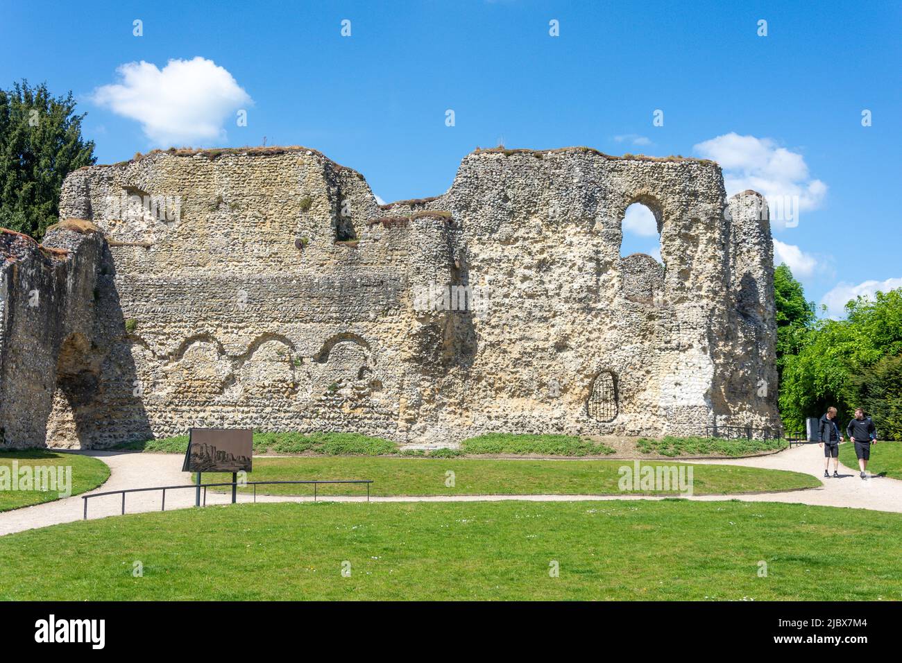 Le rovine della Chapter House, Reading Abbey, Abbey Quarter, Reading, Berkshire, Inghilterra, Regno Unito Foto Stock