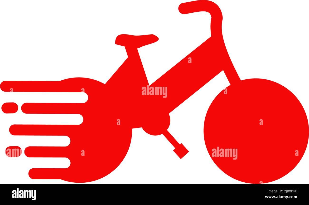 Modello di illustrazione vettoriale ispirazione logo icona bicicletta Illustrazione Vettoriale