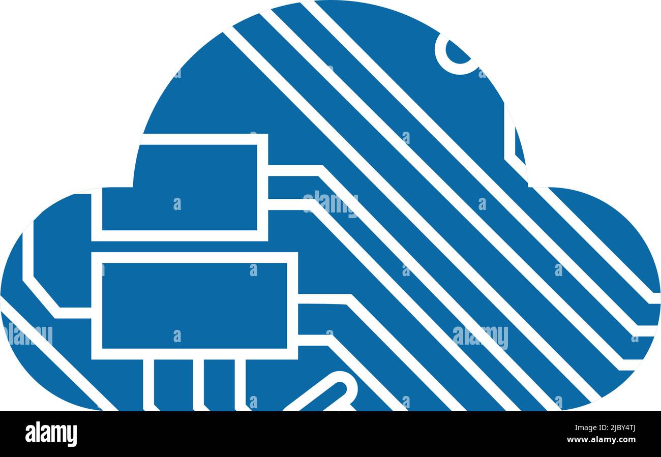 Modello vettoriale di ispirazione per il design del logo cloud Illustrazione Vettoriale