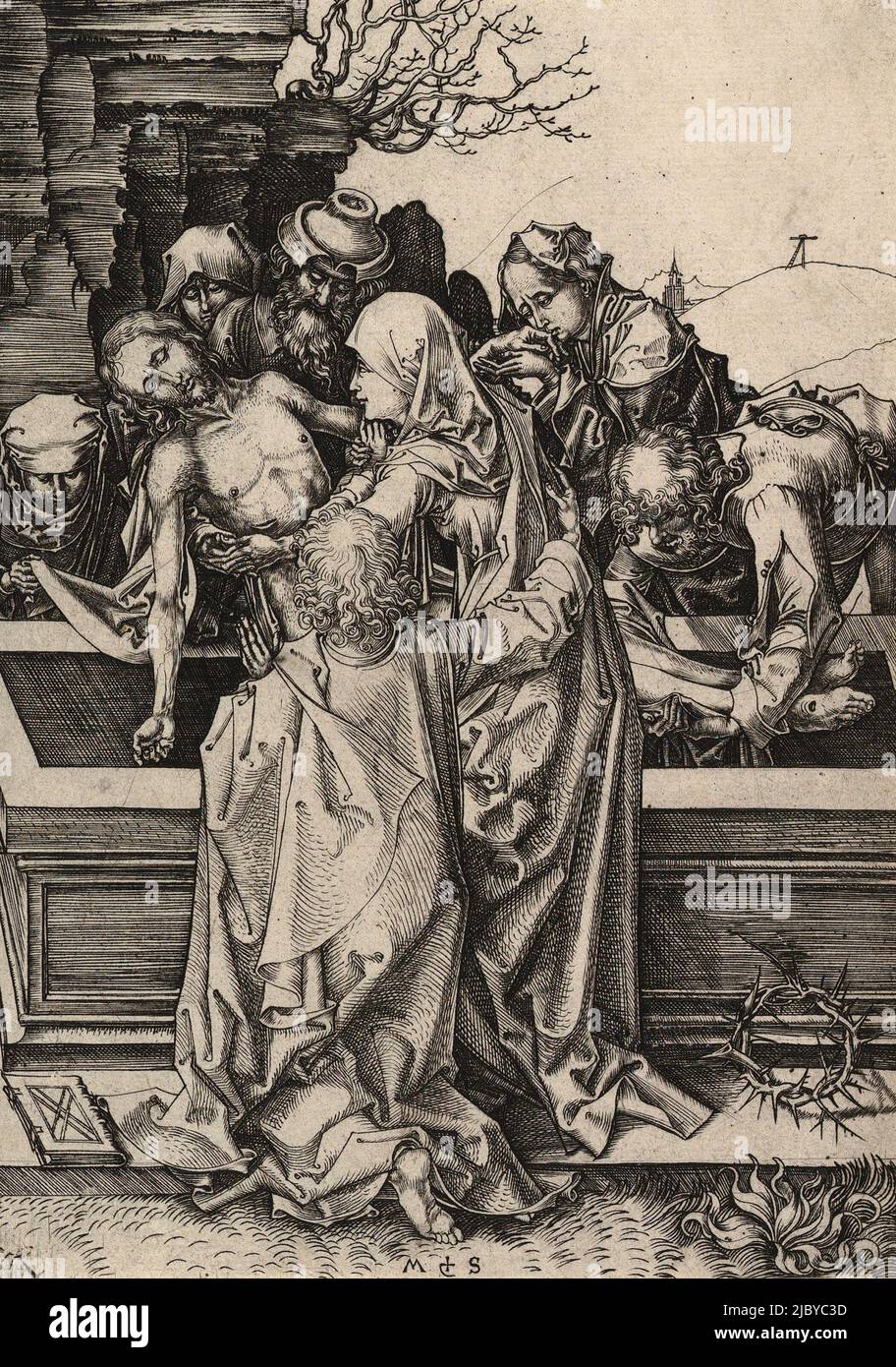 L'intombatura di Cristo di Martin Schongauer (1450–1491) Foto Stock