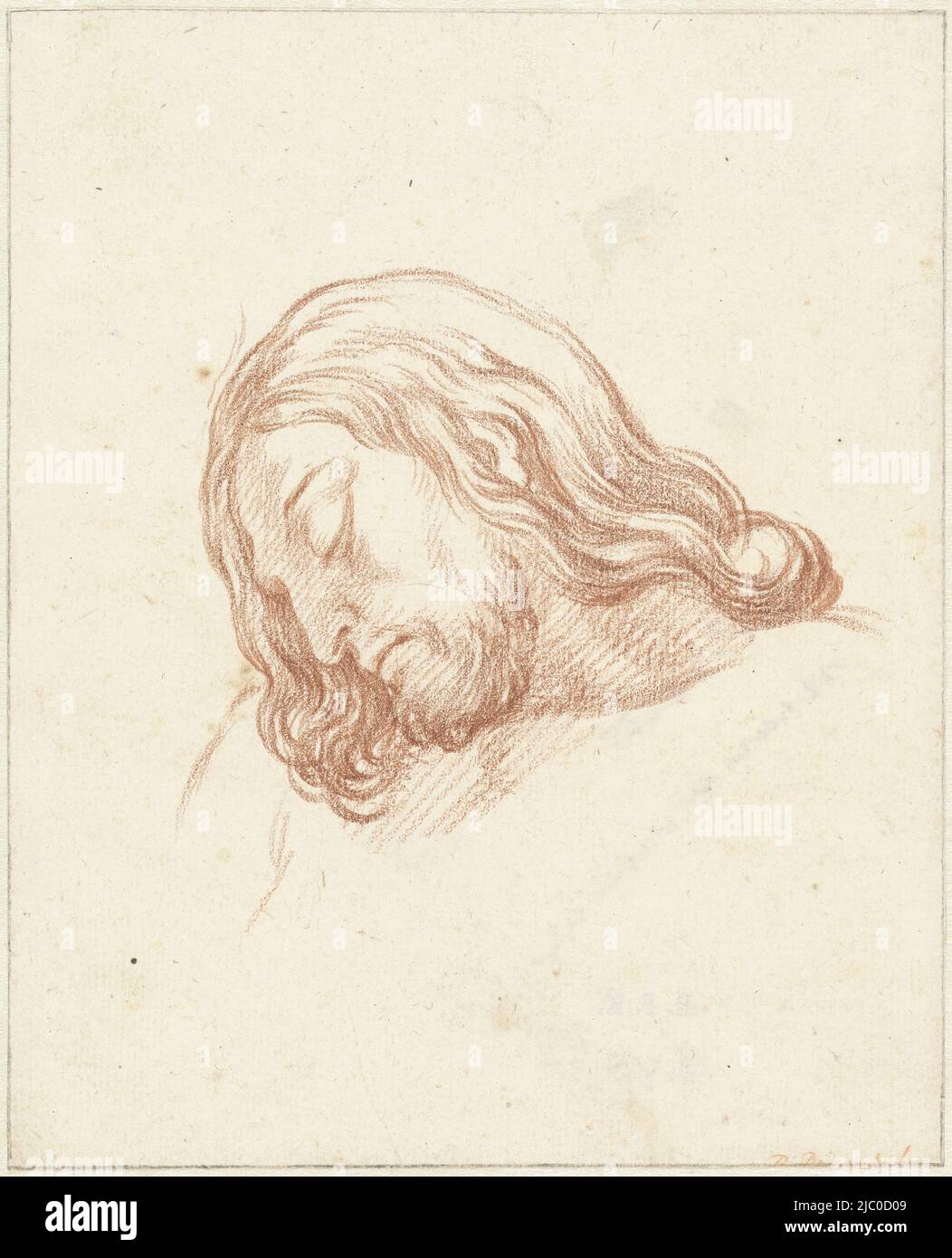 Capo di Cristo, relatore: Bernard Picart, Eustache Lesueur, 1683 - 1733, carta, a 174 mm x l 141 mm Foto Stock
