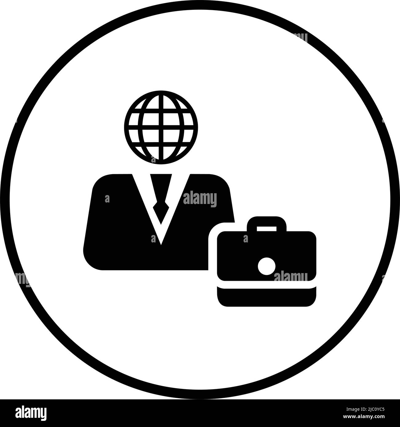 Icona commerciale globale - file EPS vettoriale modificabile semplice. Illustrazione Vettoriale