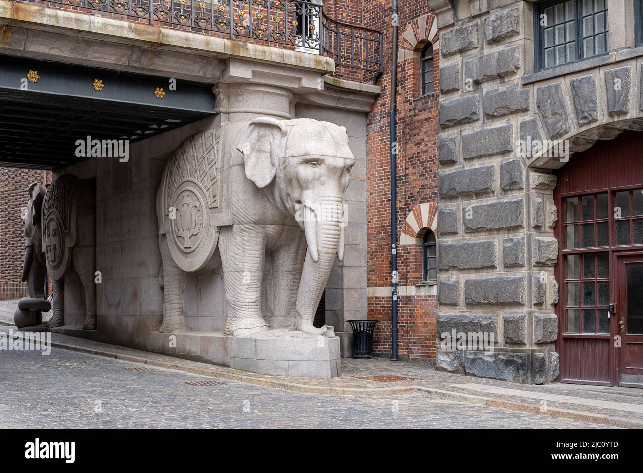 Elephant Gate Presso La Fabbrica Di Birra Carlsberg, Copenhagen Foto Stock