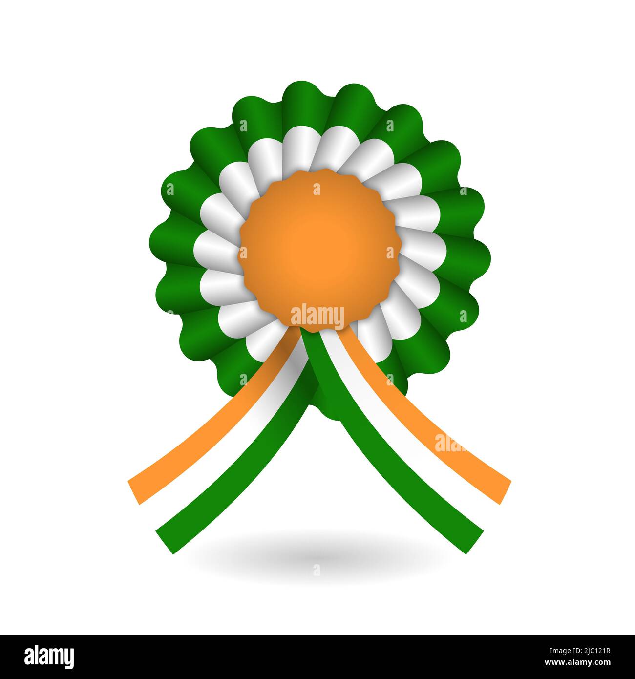 Nazionale tricolore cockade dell'India Illustrazione Vettoriale