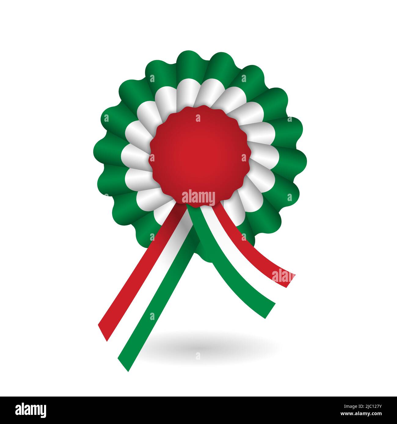 Nazionale tricolore cockade d'Italia Illustrazione Vettoriale