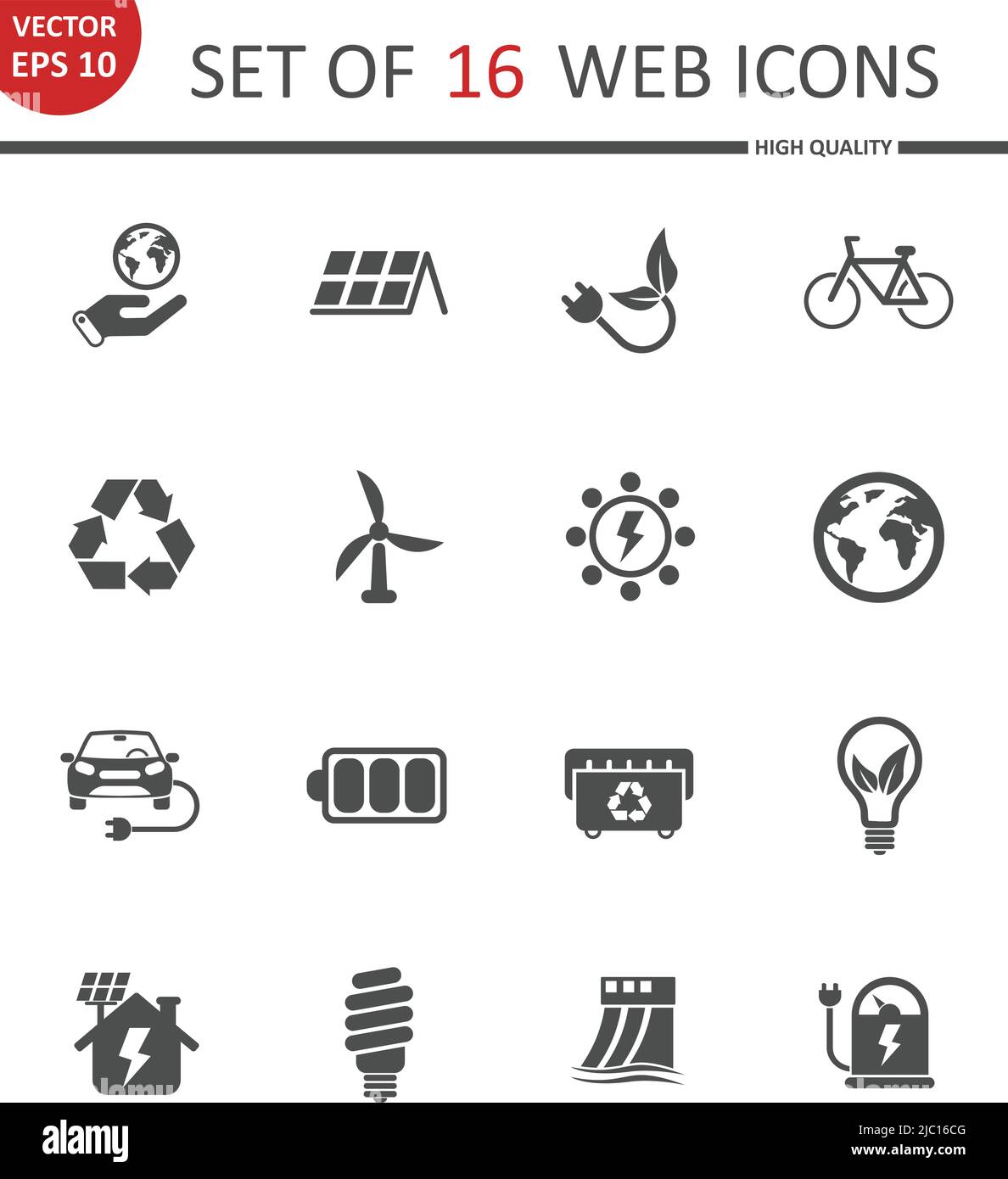 L'energia alternativa icone Illustrazione Vettoriale