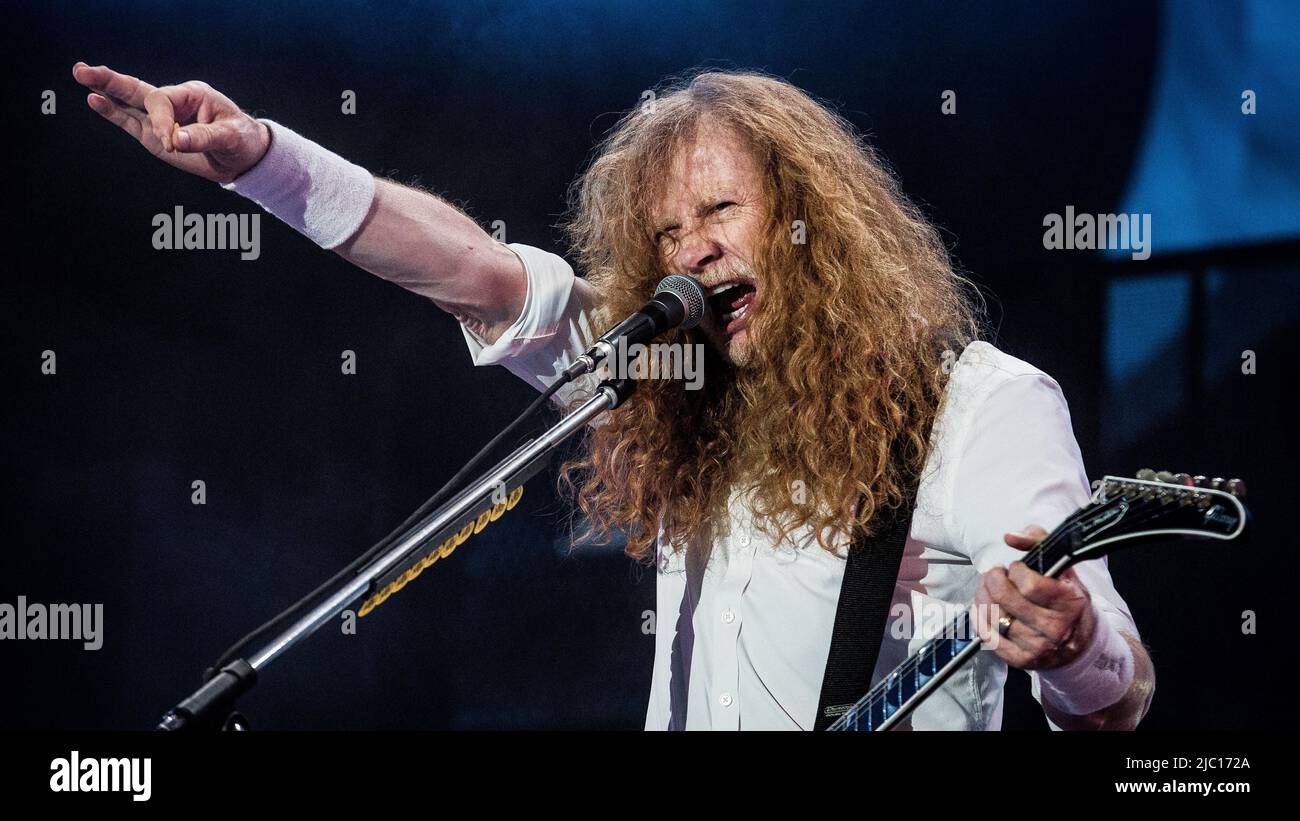 Dave Mustaine di Megadeth in concerto dal vivo al Sweden Rock Festival 2022 Foto Stock