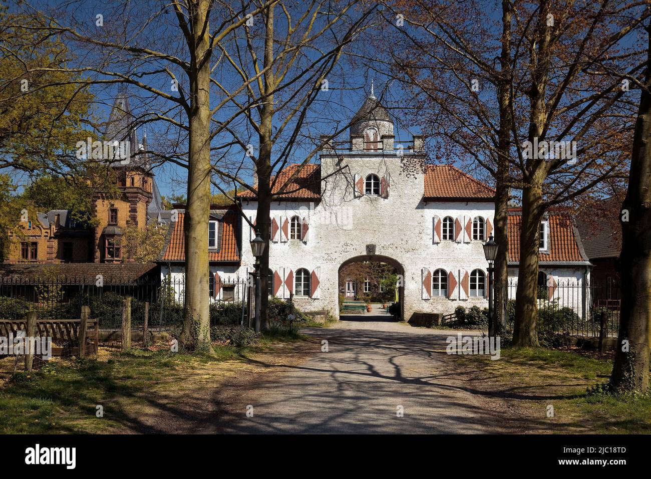 Casa d'ingresso, Estate Heimendahl, Casa Bockdorf, Germania, Renania settentrionale-Vestfalia, Basso Reno, Kempen Foto Stock
