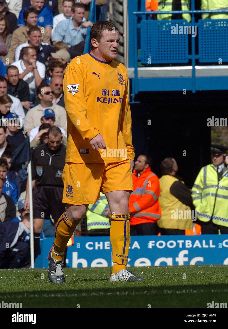Chelsea / Everton 2004 Wayne Rooney Foto Stock