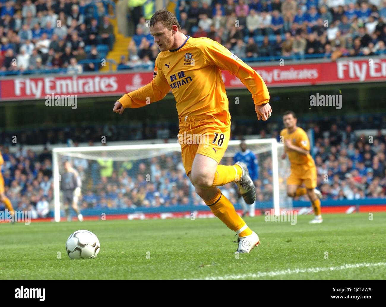 Chelsea / Everton 2004 Wayne Rooney Foto Stock