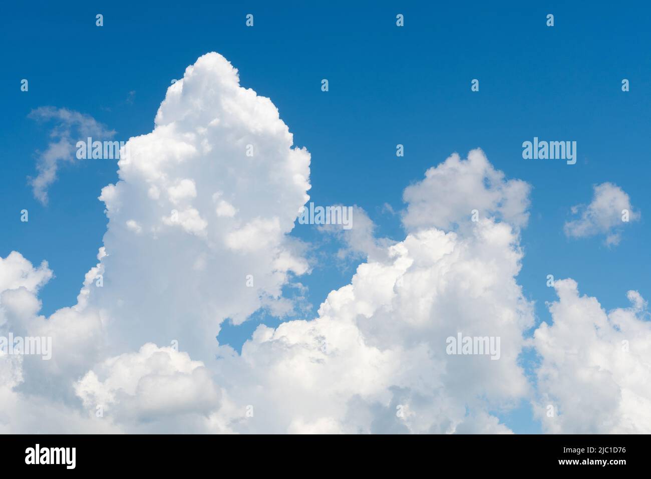 Nimbostratus nubi si raccolgono su un cielo blu Foto Stock