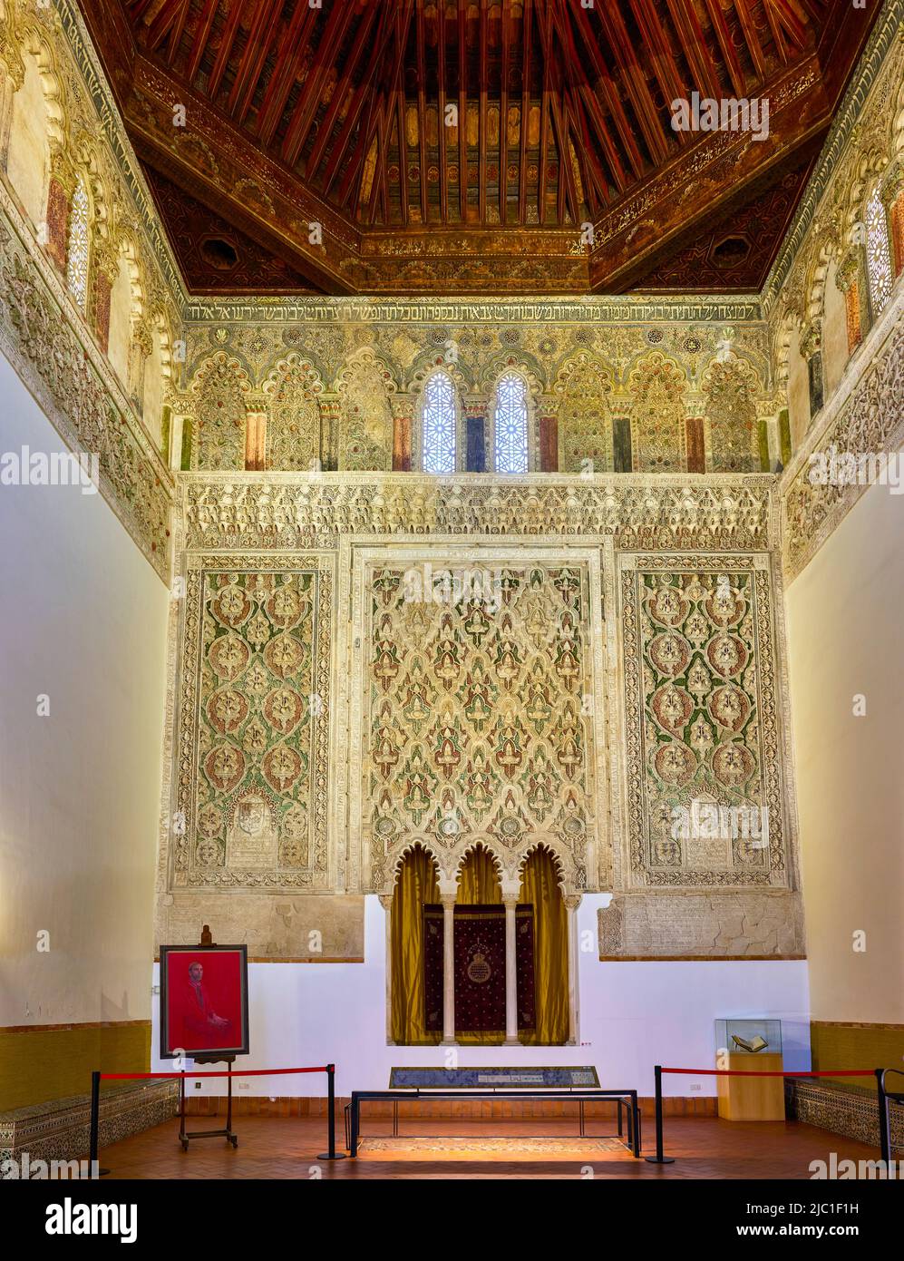 Sinagoga di El Transito. Toledo. Castilla la Mancha, Spagna. Foto Stock