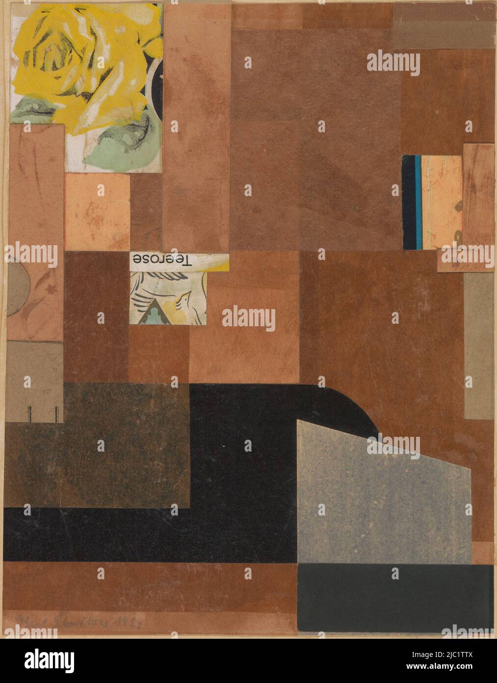 Tea Rose Tarose, Kurt Schwitters, 1924, carta, collage, a 234 mm x l 182 mm Foto Stock