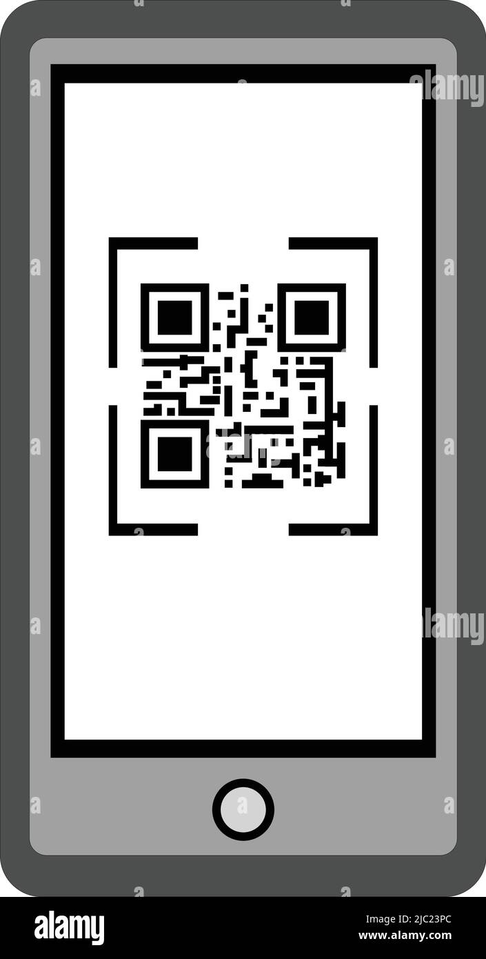 Codice QR su sfondo bianco. Illustrazione vettoriale. Illustrazione Vettoriale Codice QR su sfondo bianco. Illustrazione vettoriale. Illustrazione Vettoriale