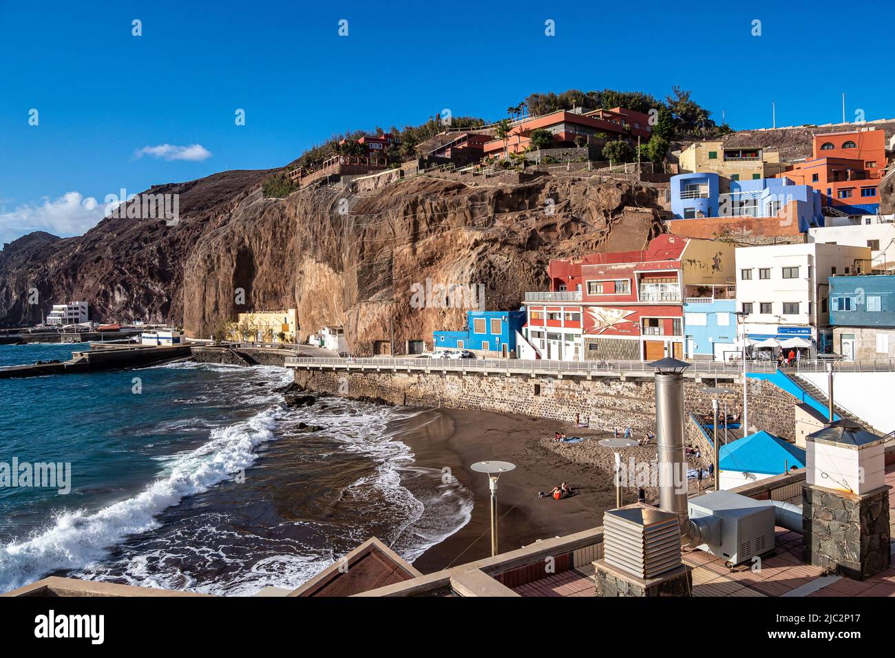 Puerto de Sardina - villaggio di pescatori tradizionale a Grand Canary. Isole Canarie della Spagna Foto Stock