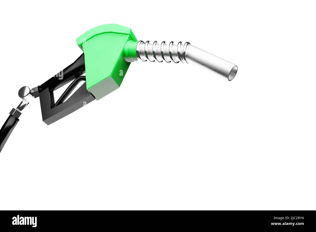 Carburante benzina il prezzo aumenta su senza piombo e diesel. Ugello del gas, illustrazione 3D Foto Stock
