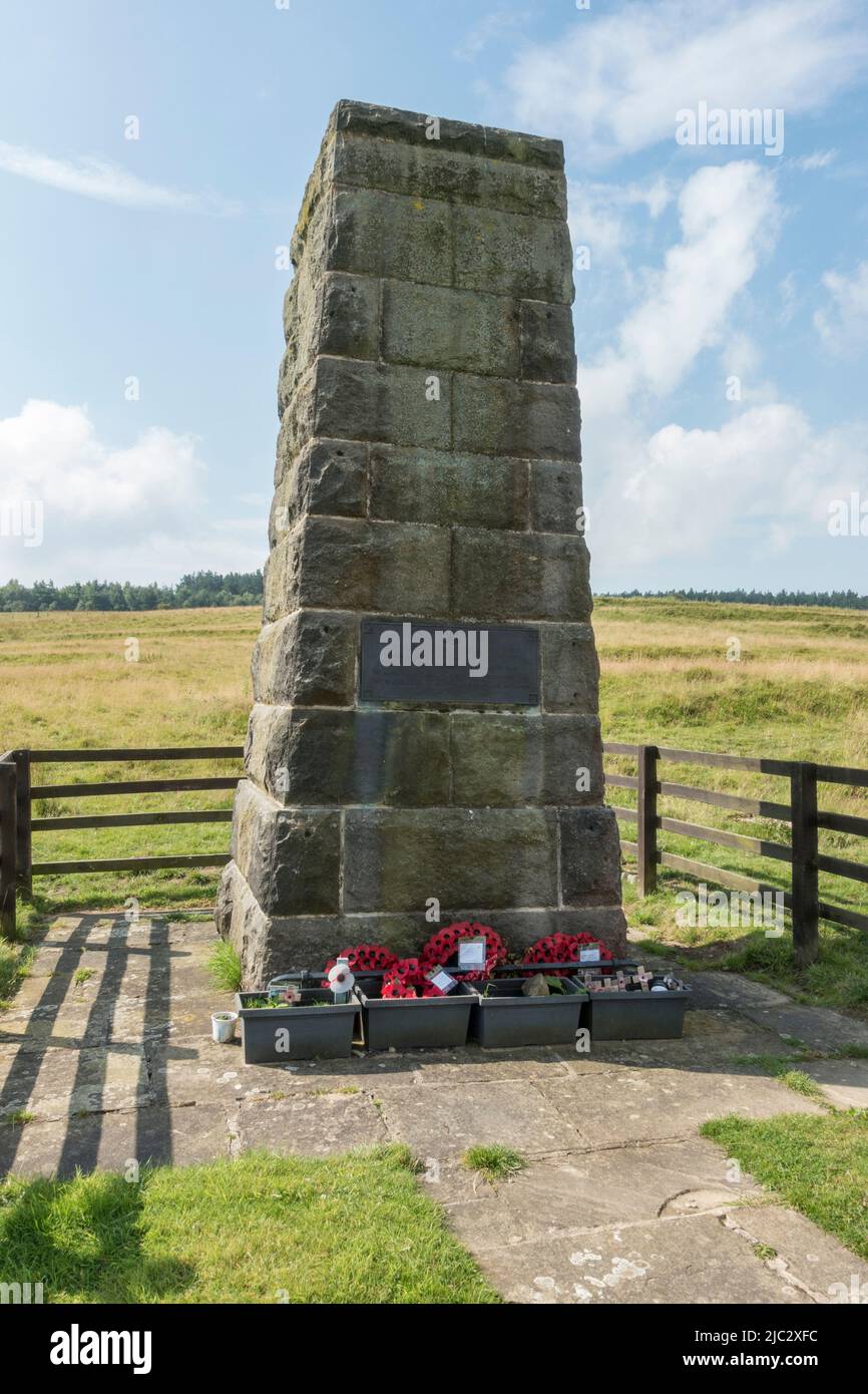 Il Leeds Pals Memorial nel Parco Nazionale Yorkshire Dales, vicino a Leighton, North Yorkshire, Regno Unito. Foto Stock
