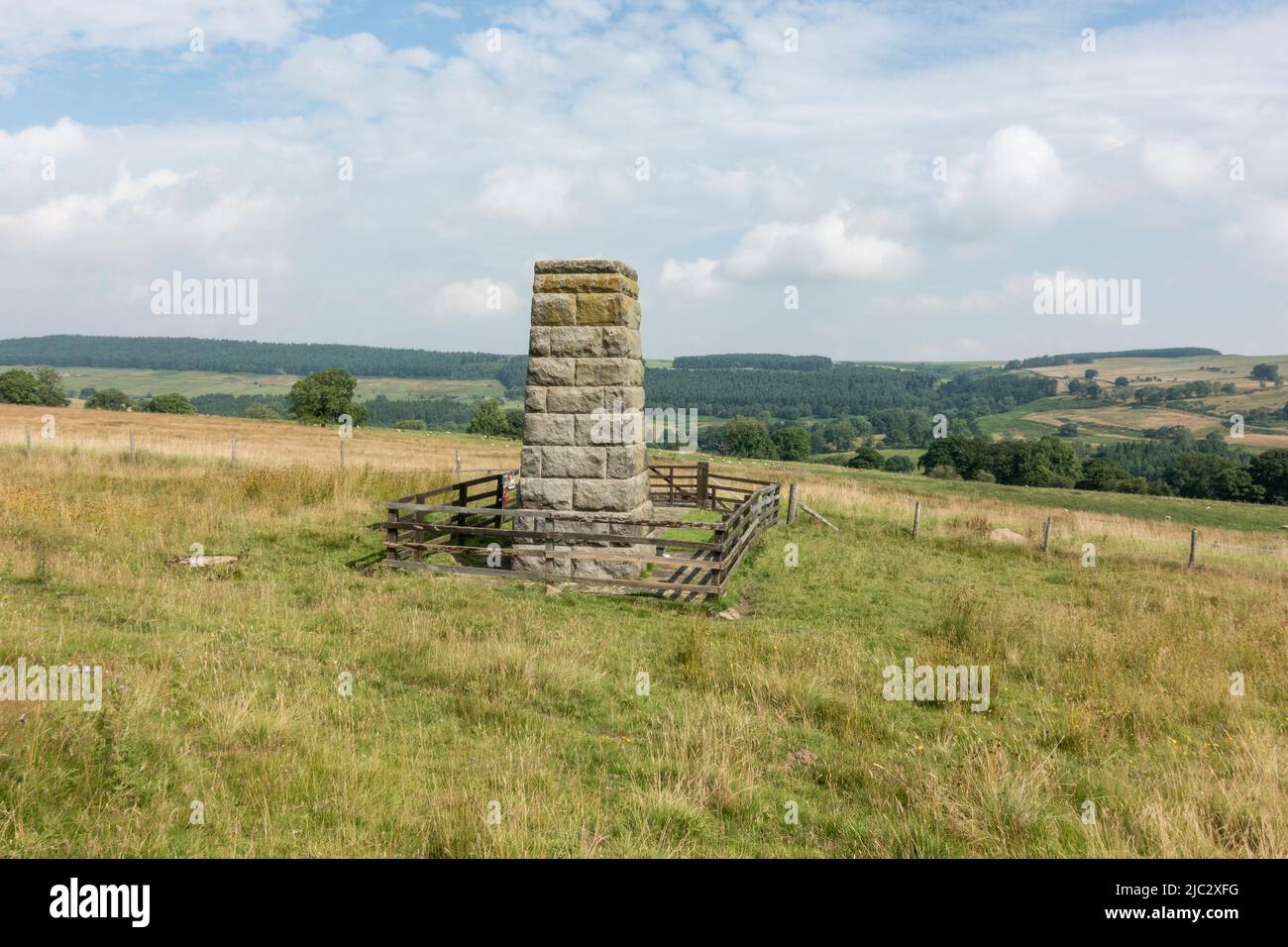 Il Leeds Pals Memorial nel Parco Nazionale Yorkshire Dales, vicino a Leighton, North Yorkshire, Regno Unito. Foto Stock