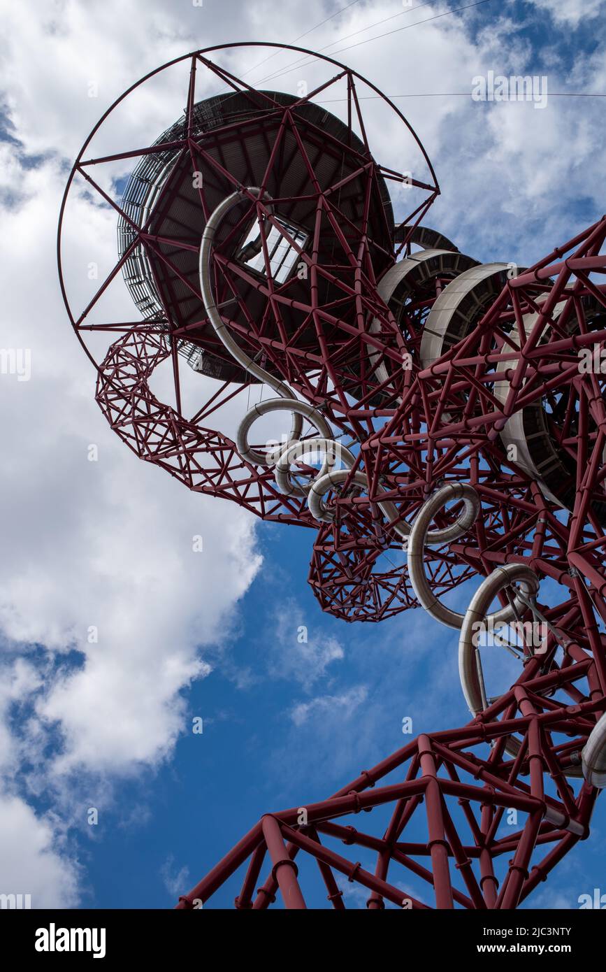 The ArchelorMitall Orbit, Queen Elizabeth Olympic Park, Londra Foto Stock