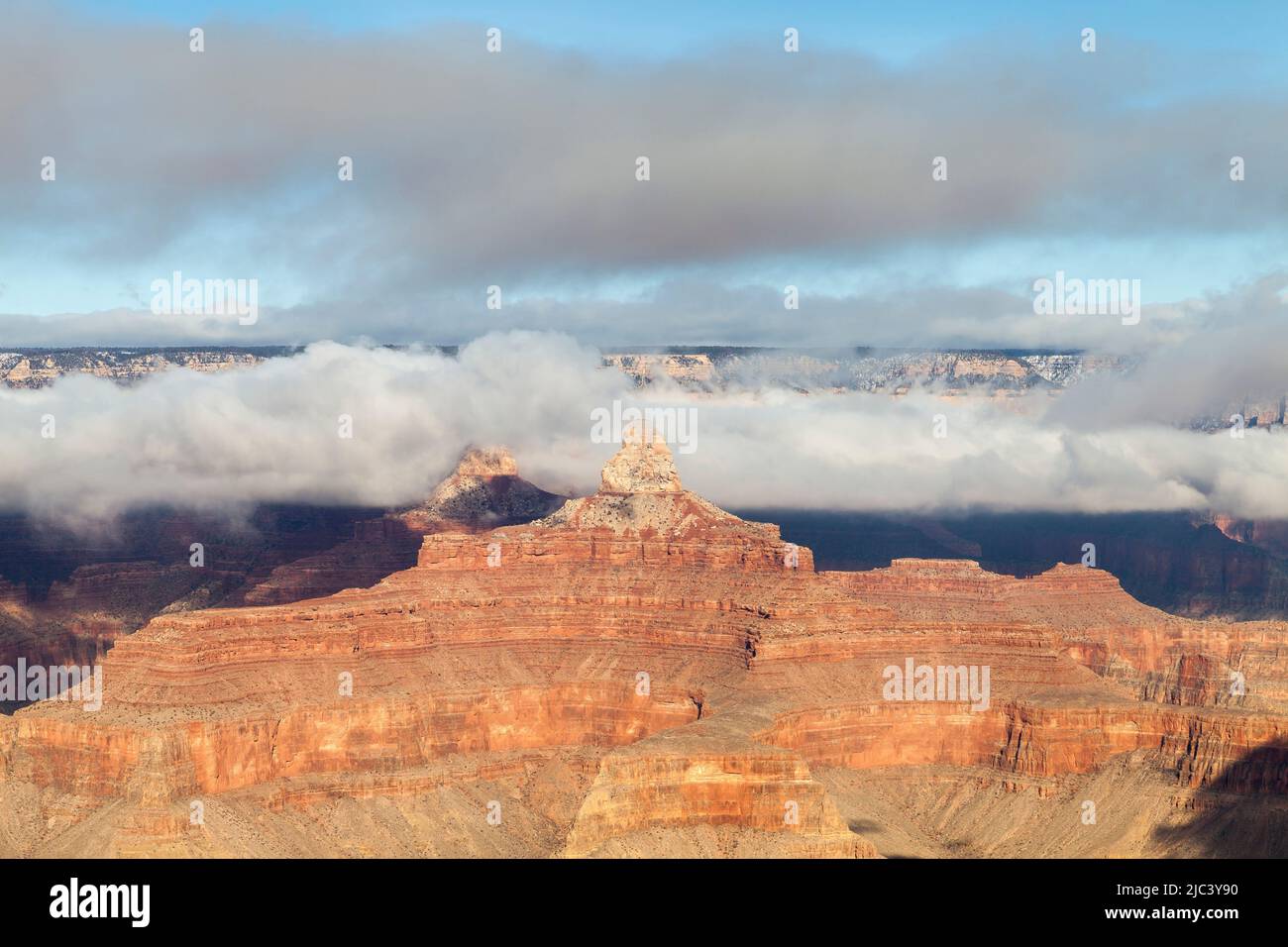 Vista da Mather Point, South Rim, Grand Canyon, Arizona, Stati Uniti Foto Stock