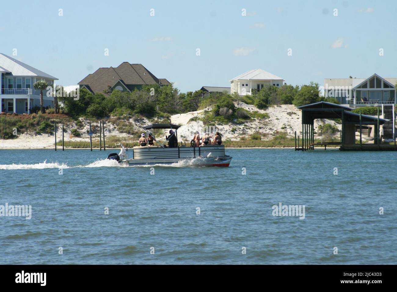 Vita sulle rive delle baie alla linea Florida/Alabama Foto Stock