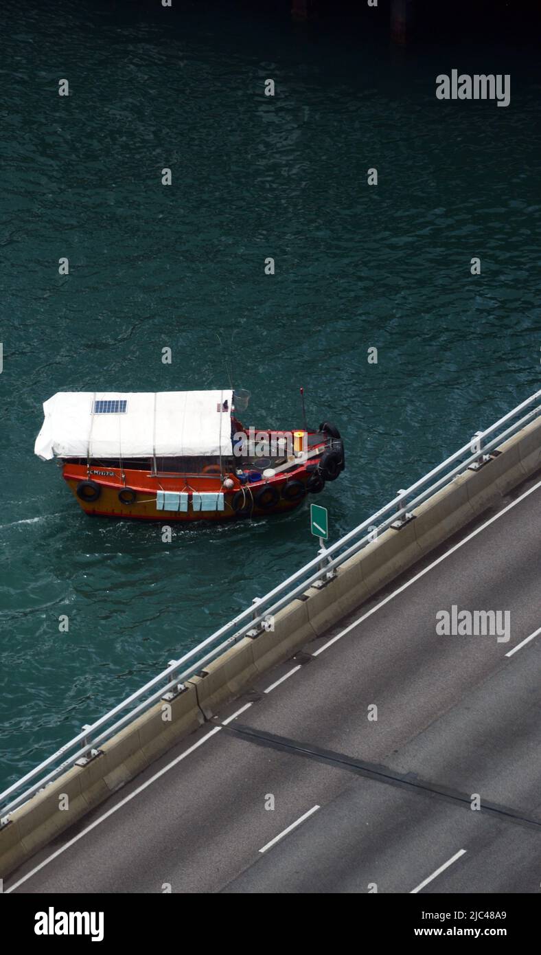 Island Eastern Corridor Highway a North Point, Hong Kong. Foto Stock