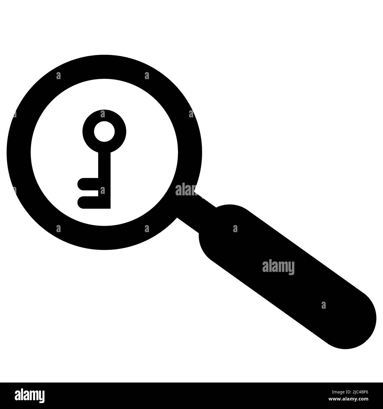icona di ricerca per parola chiave su sfondo bianco. segno per parola chiave. simbolo di ricerca per parola chiave. icona di ricerca per parola chiave. stile piatto. Foto Stock