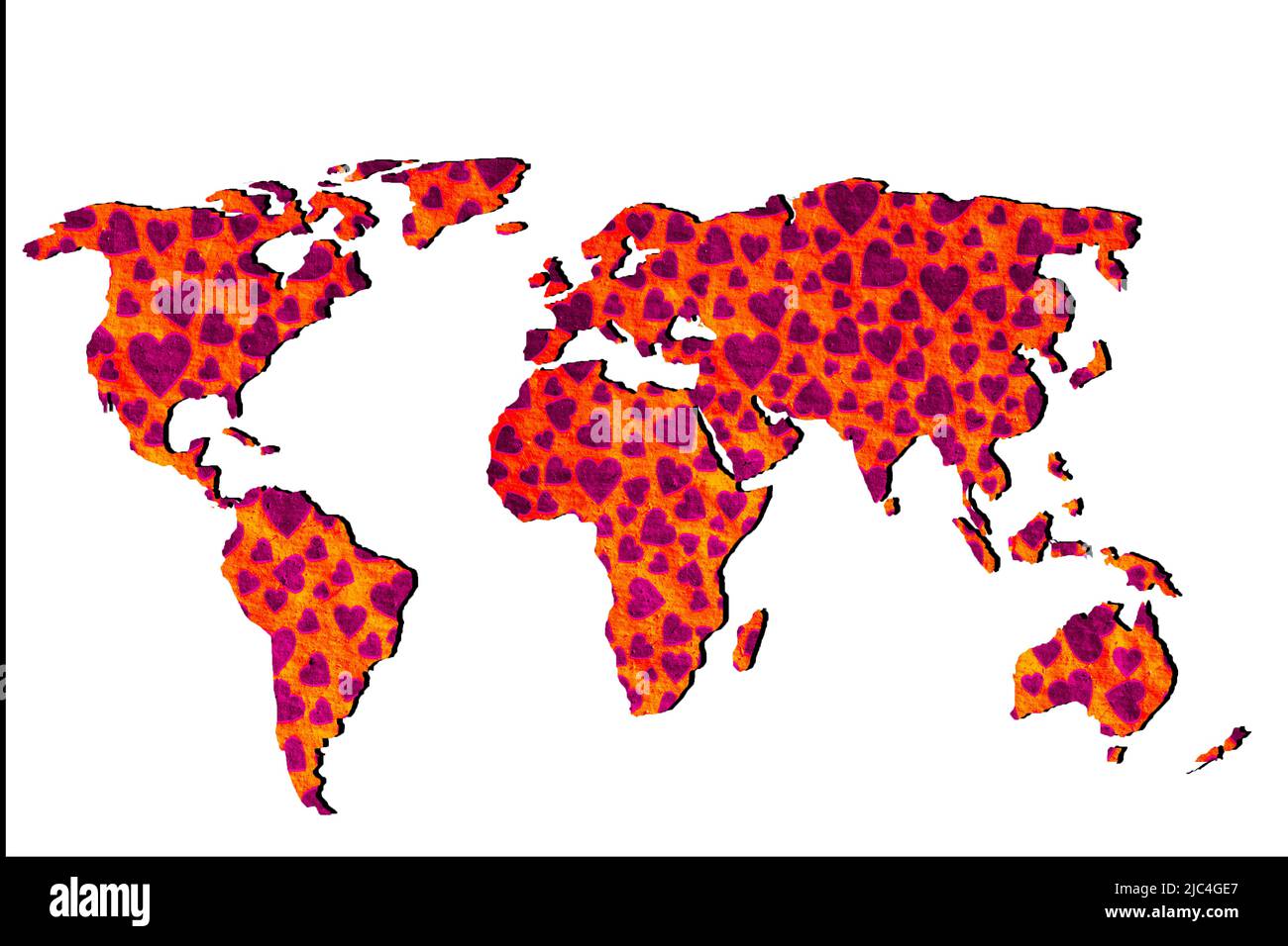 Circa delineato mappa del mondo come global business concetti Foto Stock