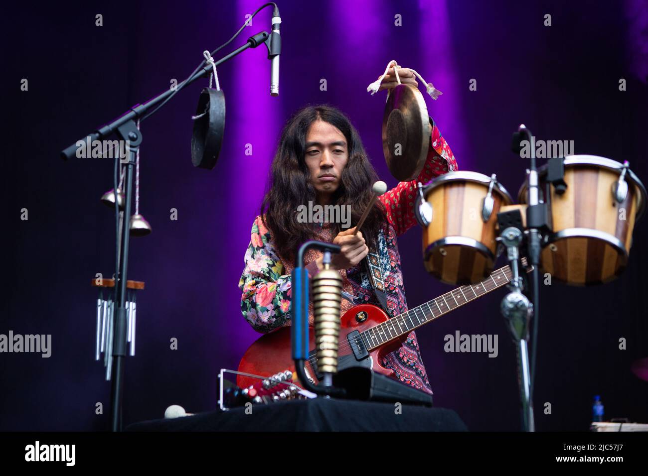 Oslo, Norvegia. 09th giugno 2022. La band psichedelica giapponese Kikagaku Moyo suona un concerto dal vivo durante il festival musicale norvegese Loaded Festival 2022 di Oslo. (Photo Credit: Gonzales Photo/Alamy Live News Foto Stock