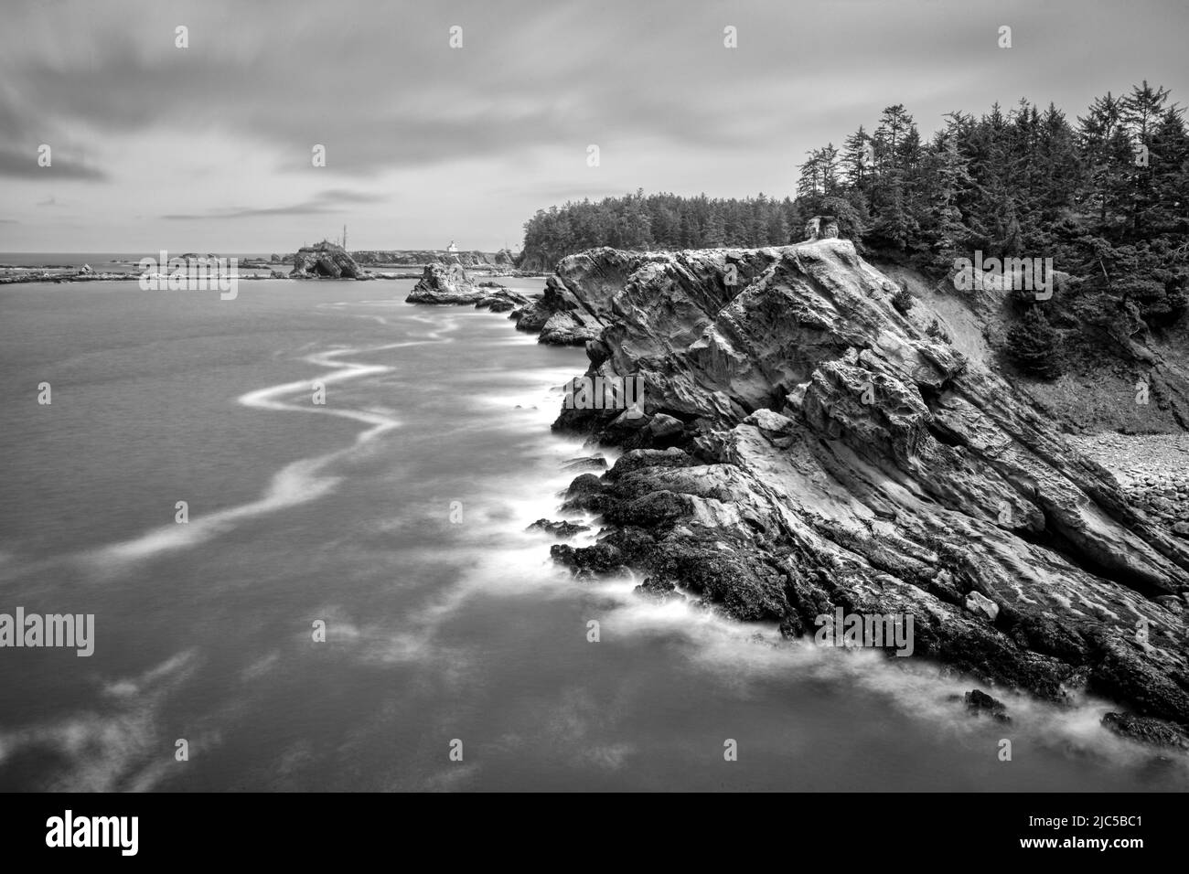 USA, Oregon Coast, Oregon, Coos County, Shore Acres state Park, cape arago Lighthouse *** Local Caption *** USA, Oregon Coast, Coos County, S Foto Stock