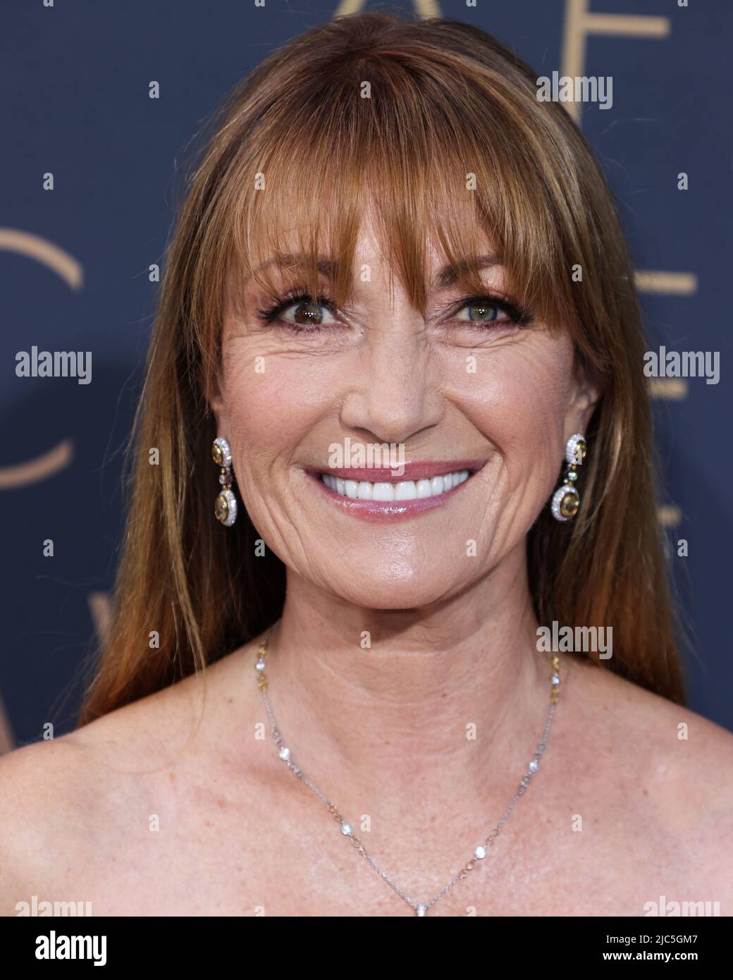 Hollywood, Stati Uniti. 09th giugno 2022. HOLLYWOOD, LOS ANGELES, CALIFORNIA, USA - 09 GIUGNO: L'attrice inglese-americana Jane Seymour arriva al premio annuale AFI Life Achievement Award 48th in onore di Julie Andrews tenuto al Dolby Theatre il 9 giugno 2022 a Hollywood, Los Angeles, California, Stati Uniti. (Foto di Xavier Collin/Image Press Agency) Credit: Image Press Agency/Alamy Live News Foto Stock