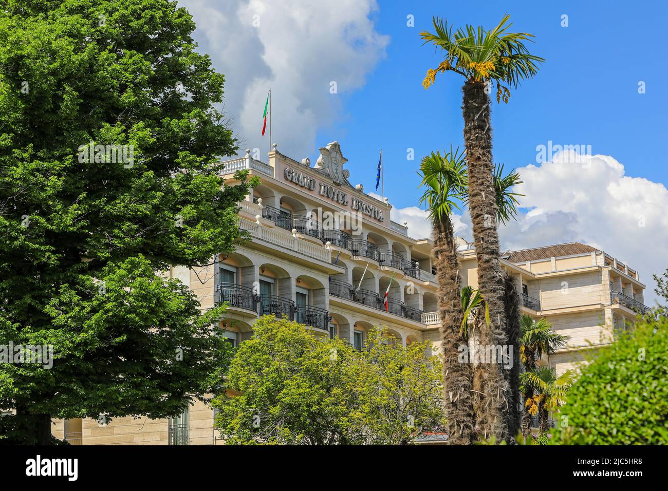 Il Grand Hotel Bristol, Stresa, Lago maggiore, Italia Foto Stock