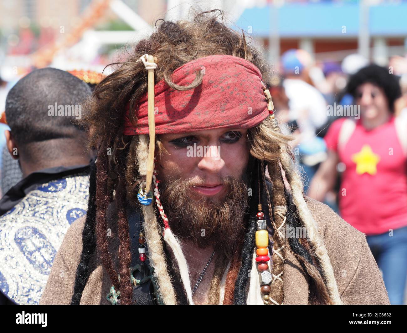 2019 edizione della Coney Island Mermaid Parade. Foto Stock