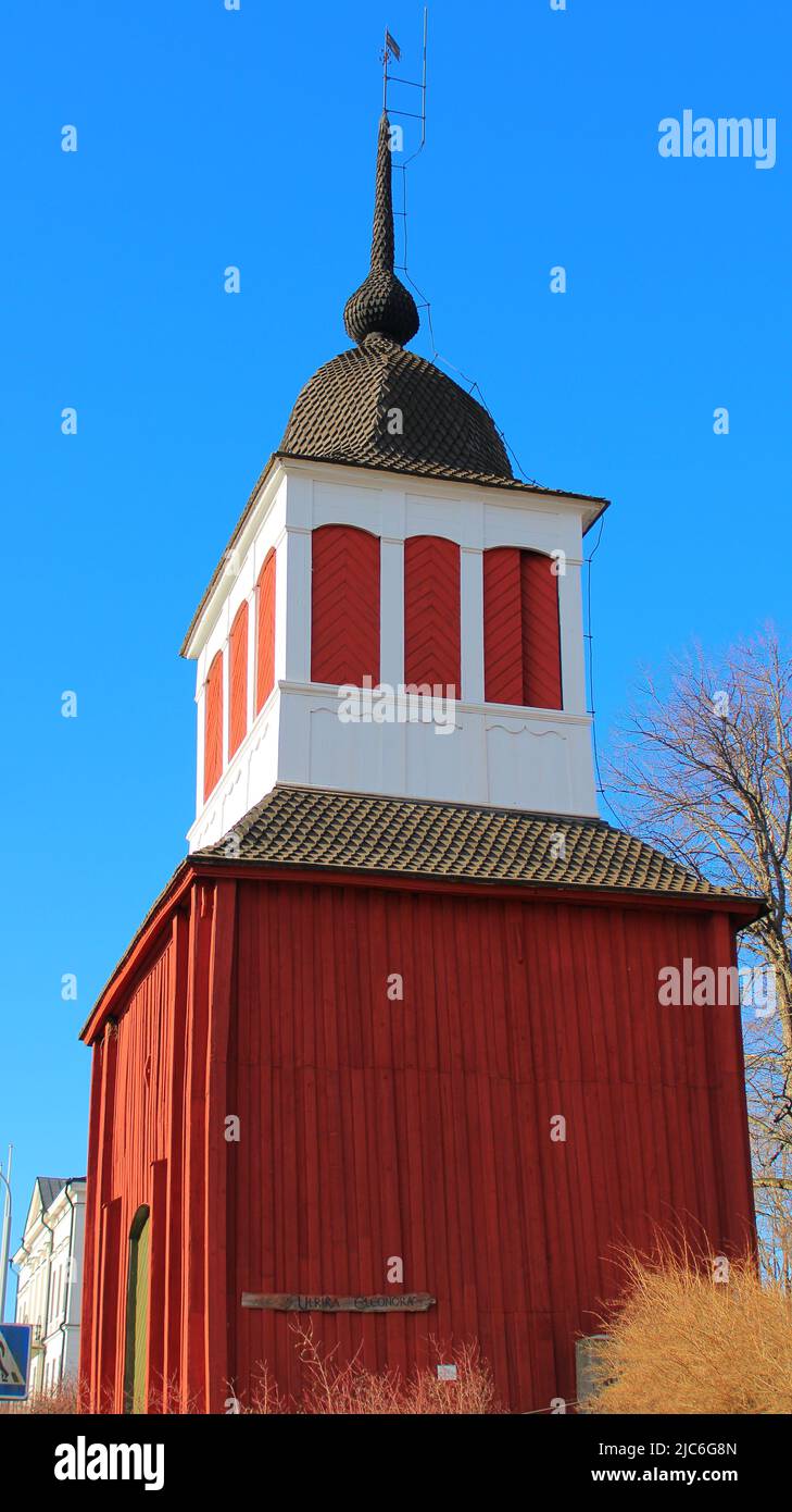 Ulrika Eleonoran kirkon kellotapuli, Matts Murick 1704, Kristiinankaupunki Foto Stock