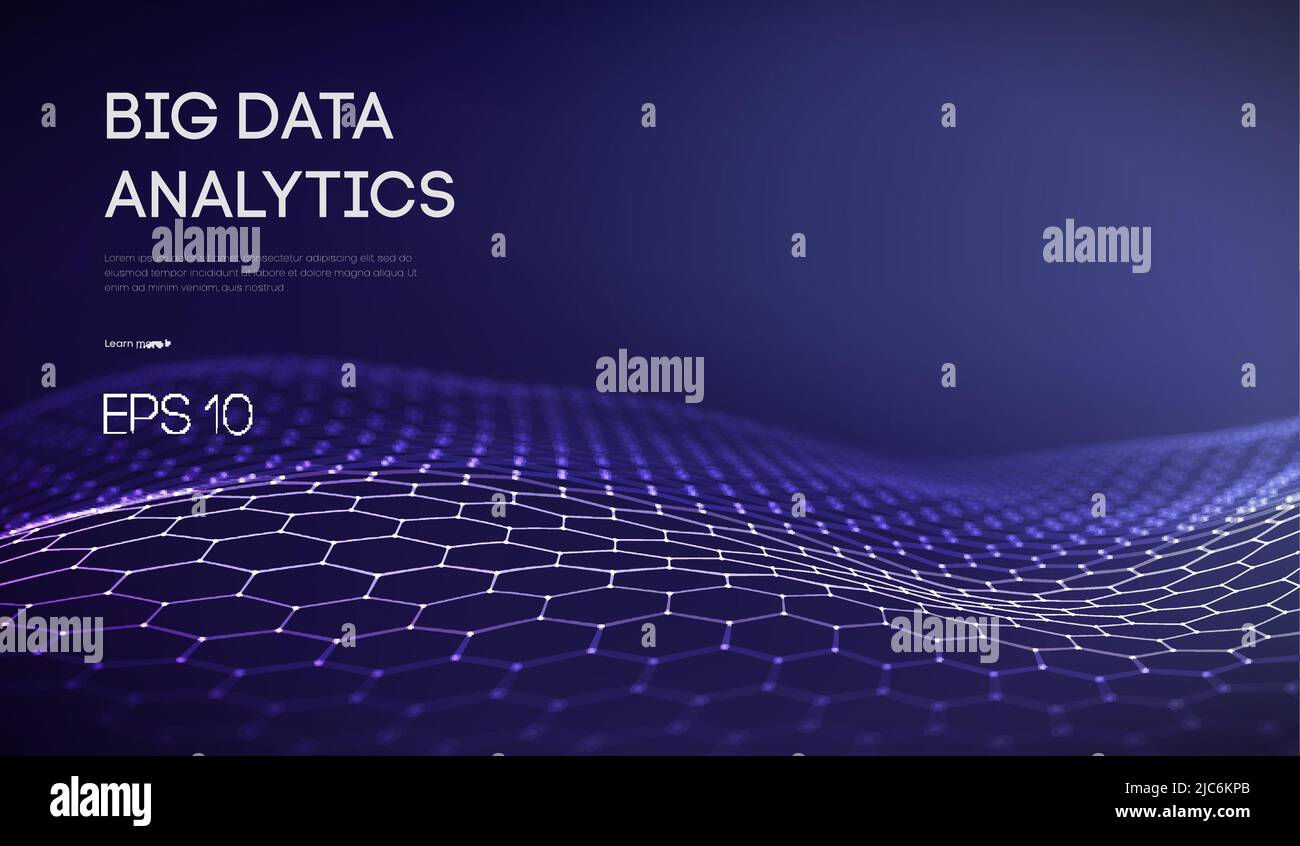 Big Data. Background tecnologico di intelligenza aziendale. Algoritmi di codice binario analisi della realtà virtuale ad apprendimento profondo. Macchina per l'apprendimento delle scienze dei dati Illustrazione Vettoriale
