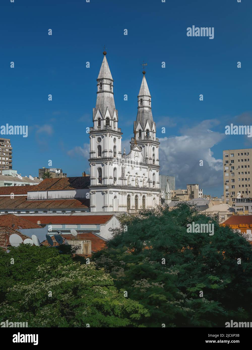 Chiesa di Nossa Senhora das Dores - Porto Alegre, Rio Grande do sul, Brasile Foto Stock